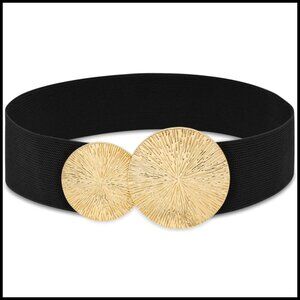 Wide Stretchy Cinch Belt Elegant Adjustable Waistband For Dresses Skirts